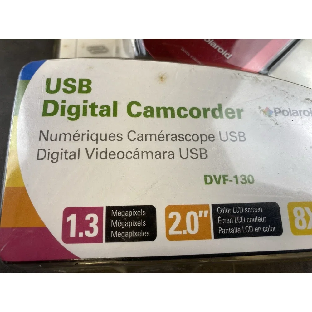Polaroid USB Digital Camcorder DVF-130RC 2.0 Inch LCD screen RED NIB-Read Detail